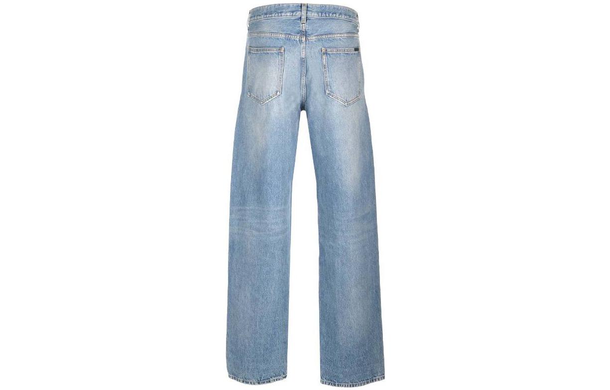 SAINT LAURENT Button Detailed Straight Leg Jeans