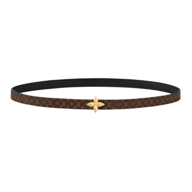 LOUIS VUITTON Lv Mini Flowergram15mm Reversible Belt