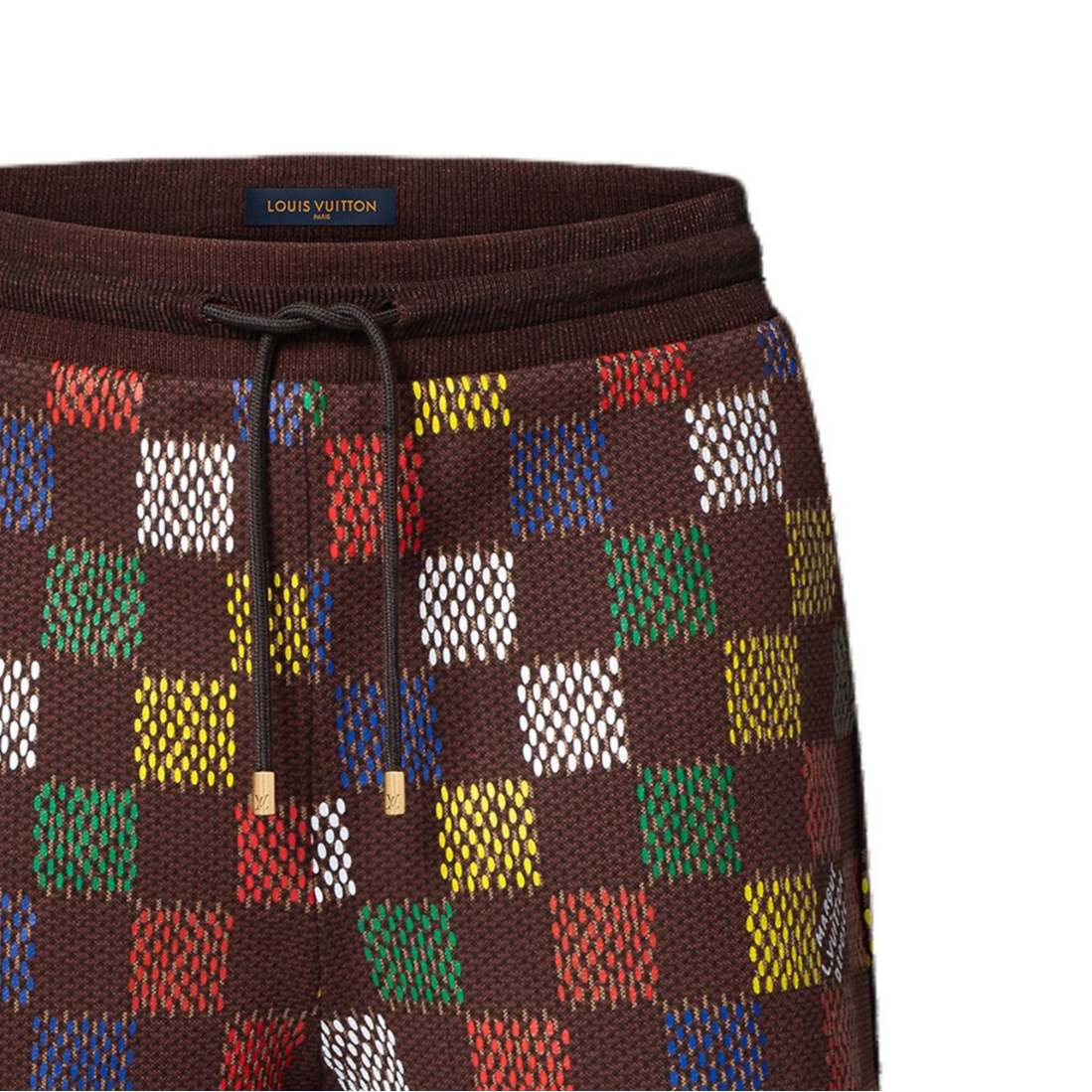 LOUIS VUITTON Jacquard Damier Cotton Jersey Shorts