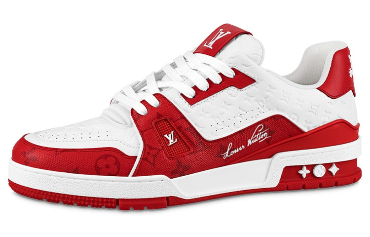 LOUIS VUITTON Lv Trainers 'White Red'