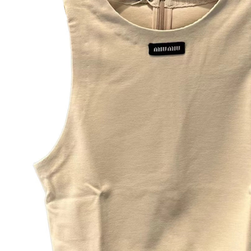 MIU MIU SS24 Tank Tops Women's Beige