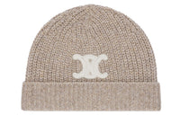 CELINE Cashmere Embroidered Triomphe Beanie