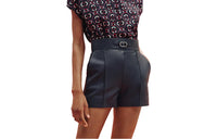 HERMES SS23 Casual Shorts Women's Marine Blue