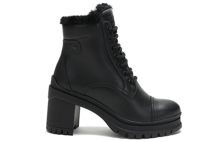PRADA Fur Lined Ankle Boots 'Black' Women's