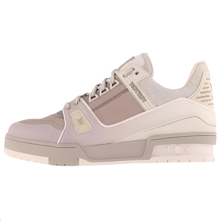 LOUIS VUITTON Trainer Low-Top Skateboard Shoes Men's Light Pink