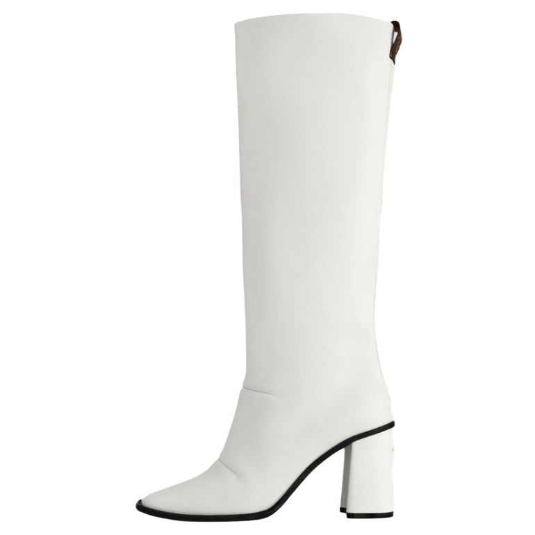 LOUIS VUITTON Berlin Knee-high Boots 8.5cm Women's White