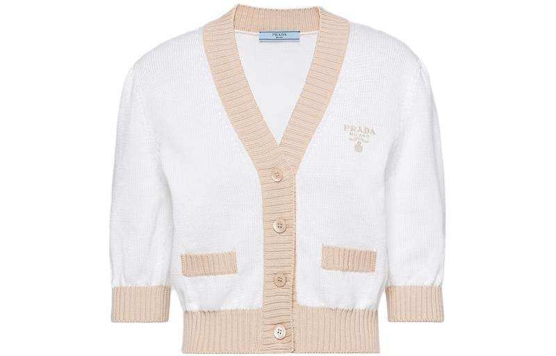 PRADA Cropped Cotton Cardigan