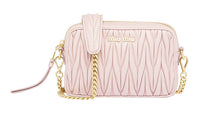 MIU MIU Calfskin Shoulder Bag Crossbody Bag Women's Pink Purple