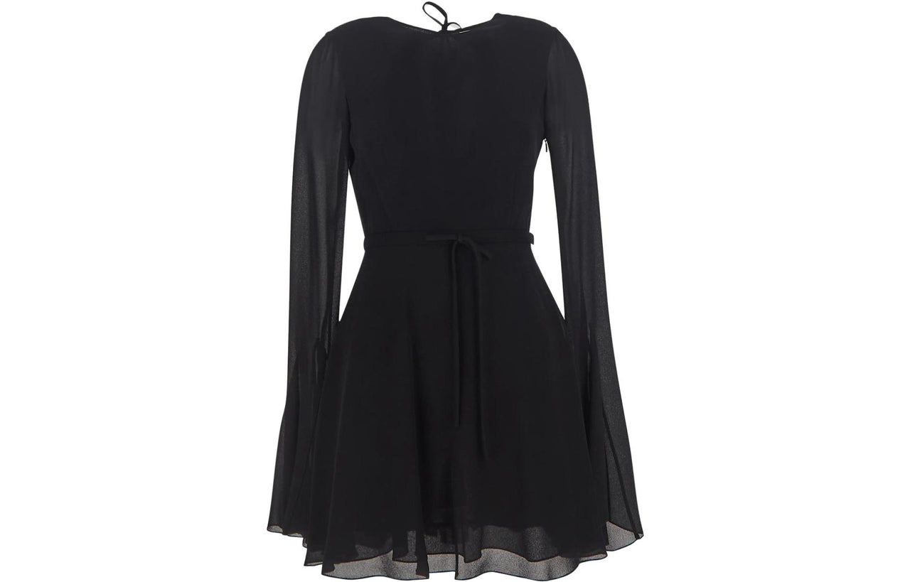 SAINT LAURENT Long Sleeved Dresses Women's Black