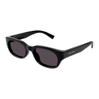 SAINT LAURENT Acetate Square Sunglasses Women's Black/Havana/Yellow