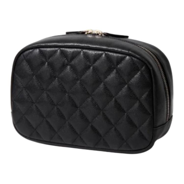 CHANEL Shiny Grained Calfskin Clutch Women's Black