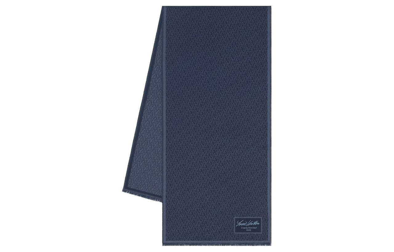 LOUIS VUITTON Knit Scarves Unisex Blue
