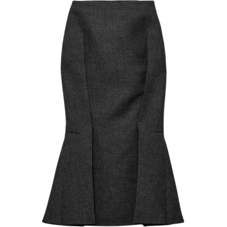 PRADA Casual Long Skirt Women's Coal Gray