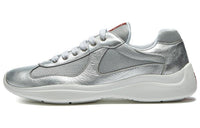 PRADA America's Cup Anti-Slip Wear-Resistant Low-Top Casual Shoes Men's Silver