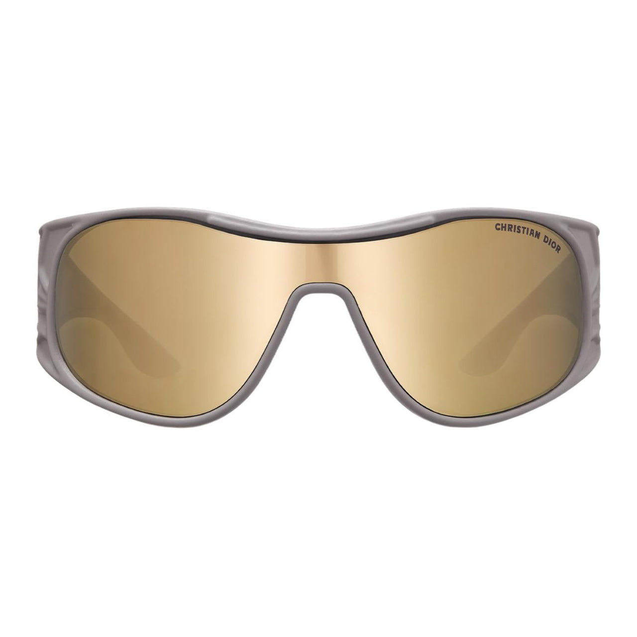 DIOR Rubber Irregular Shape Sunglasses Men's Gray