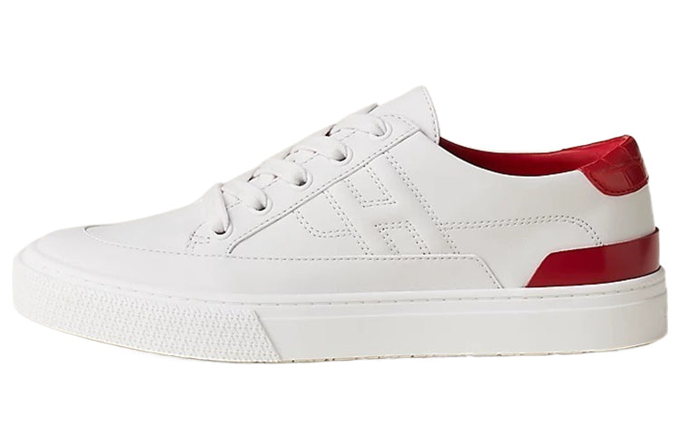 HERMES Deep Low Top Skateboard Shoes Women's White Red