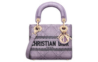 DIOR Lady D-Lite Raffia Fiber Dior Bag Shoulder Bag Crossbody Bag Handbag Mini Women's Light Purple