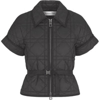 DIOR Macrocannage Short-Sleeved Jacket Jackets Coats Women's Black