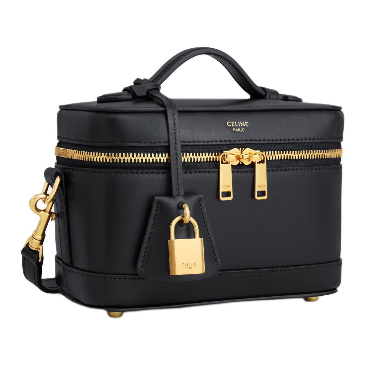 CELINE Calfskin Shoulder Bag, Crossbody Bag, Handbag Women's Black