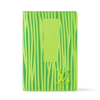 LOUIS VUITTON PARK SEO-BO Collaboration EpiXL Cow Leather Passport Holder Unisex Neon Green