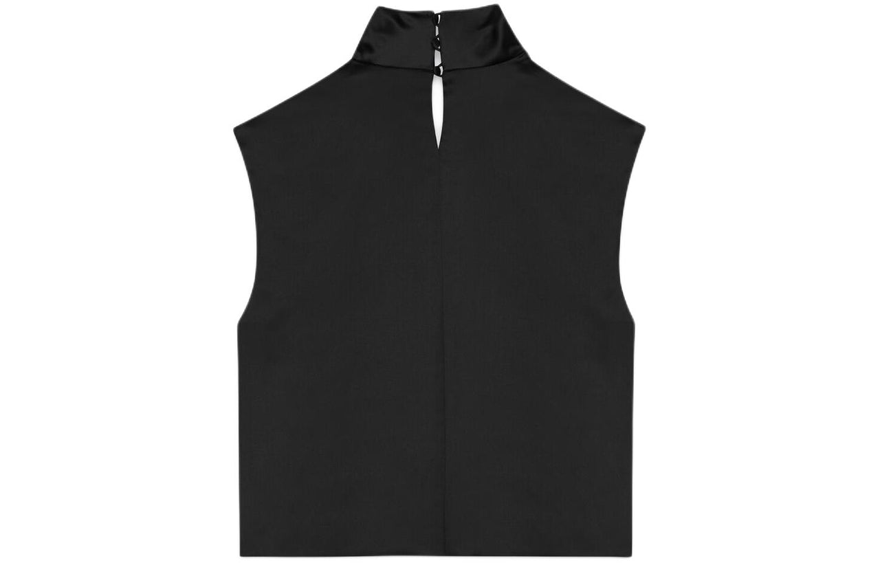 SAINT LAURENT Cowl Back Crop Top
