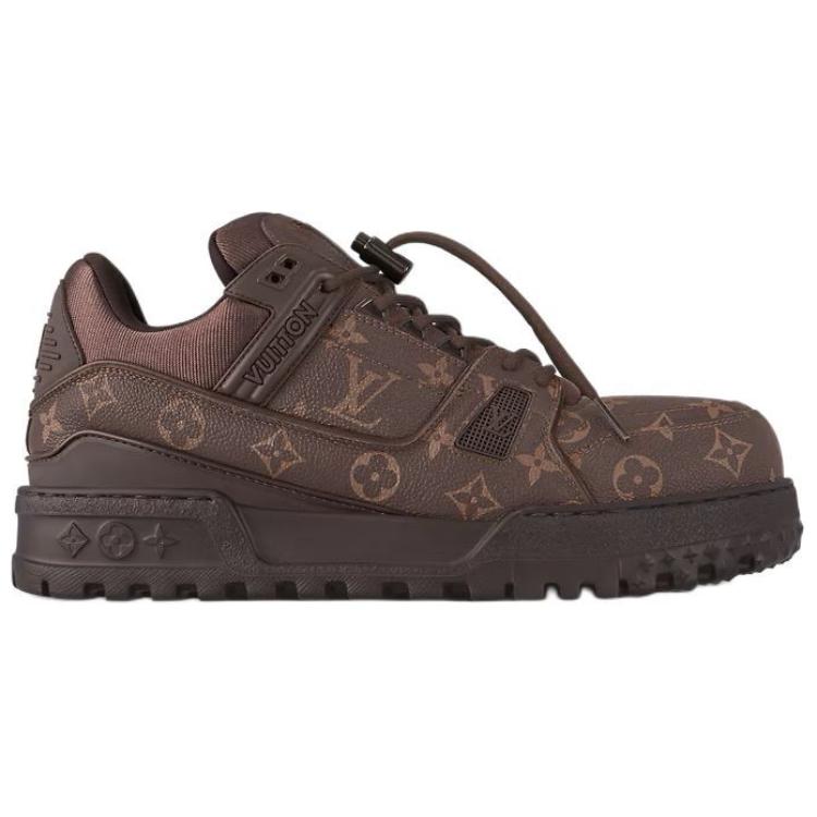 LOUIS VUITTON Trainer Maxi Low-Top Skateboard Shoes Unisex Brown