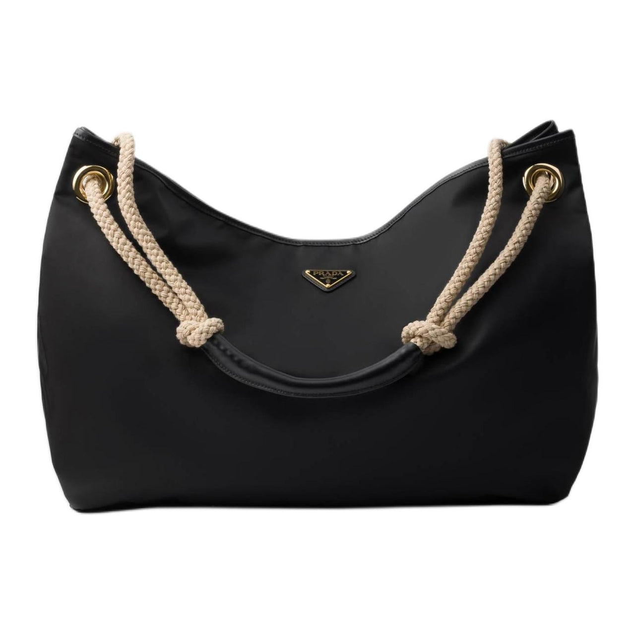 PRADA Re Nylon Fabric Shoulder Bag Tubas Women's Black
