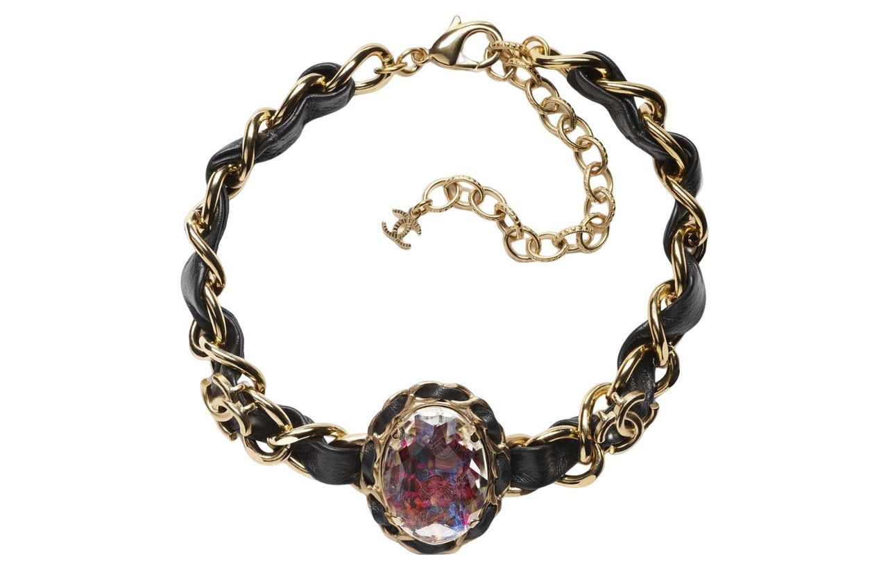 CHANEL Necklaces Women's Black