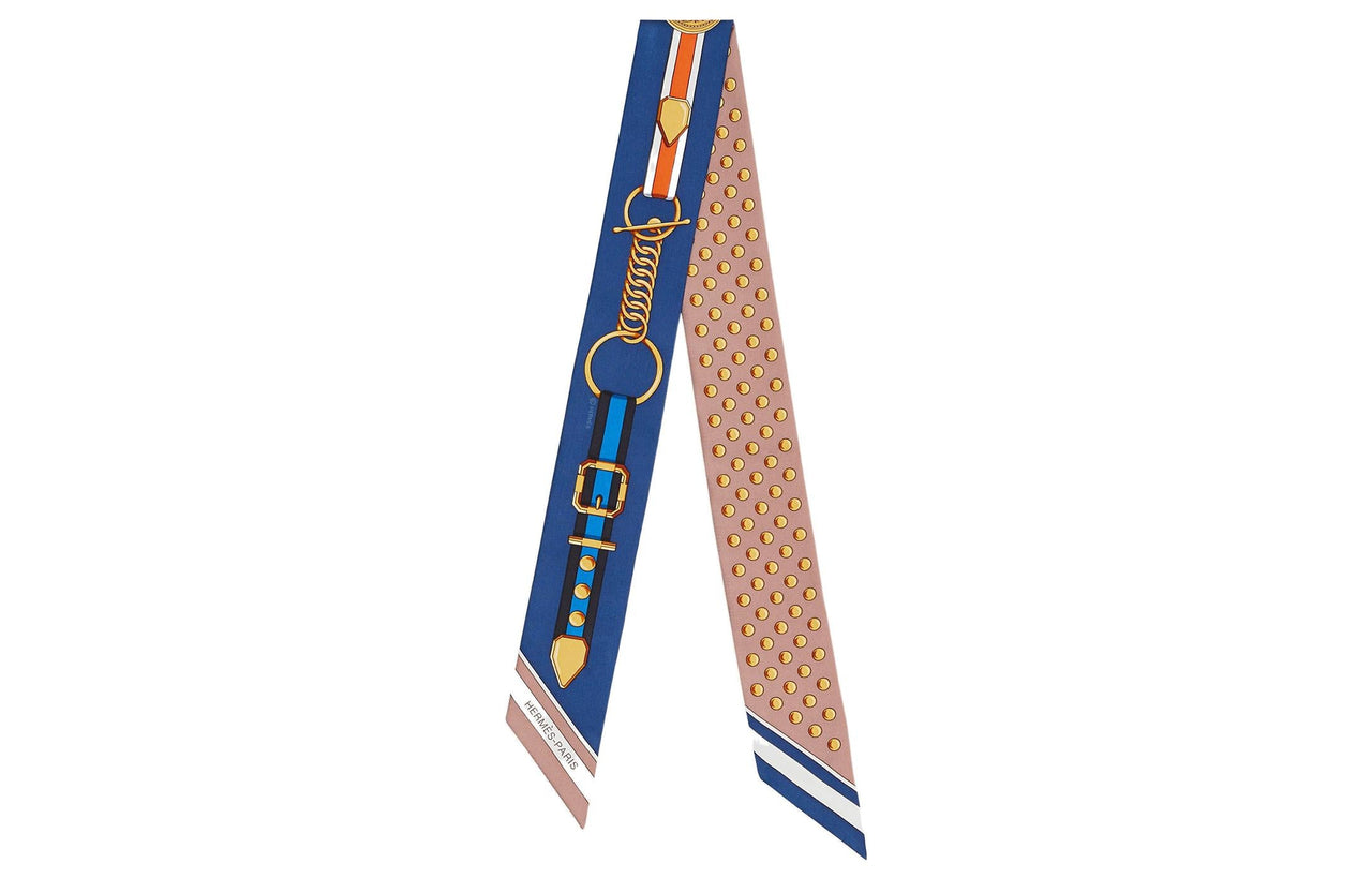 HERMES Silk Scarves Women's Blue