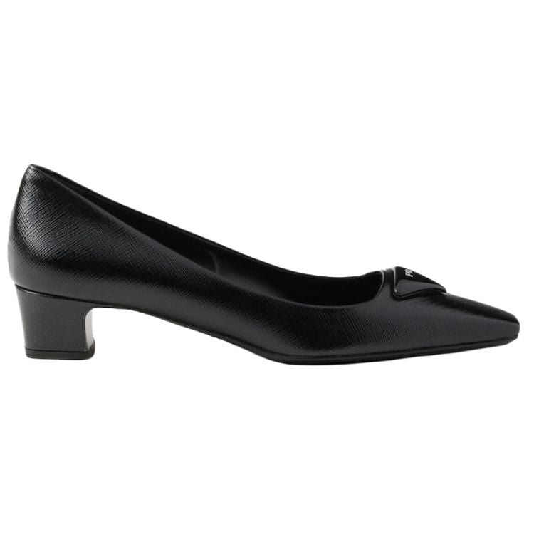 PRADA Block Heel High Heels 3.5cm Women's Black