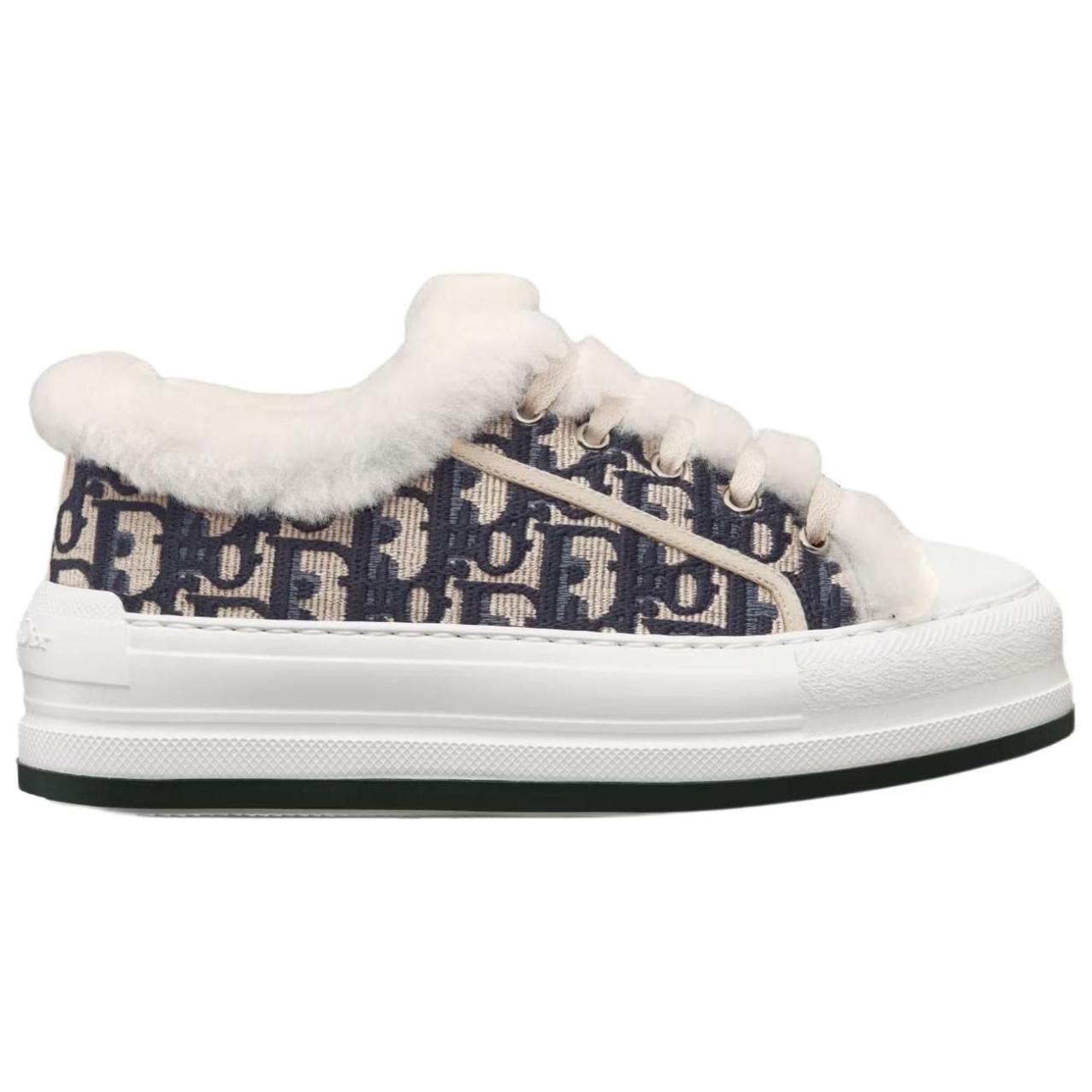DIOR Walk'n'Dior Platform Shoes Low-Top Skateboard Shoes Women's White