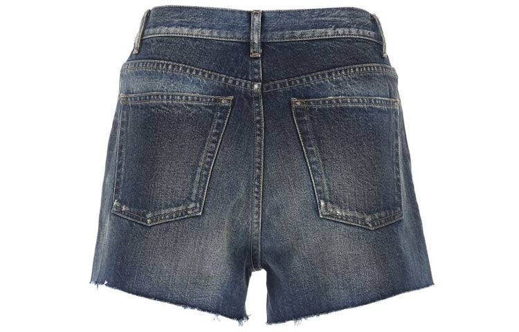 SAINT LAURENT High waisted Denim Shorts