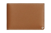 HERMES Cow Leather Card Holder Women's 37 Gold Gold Brown