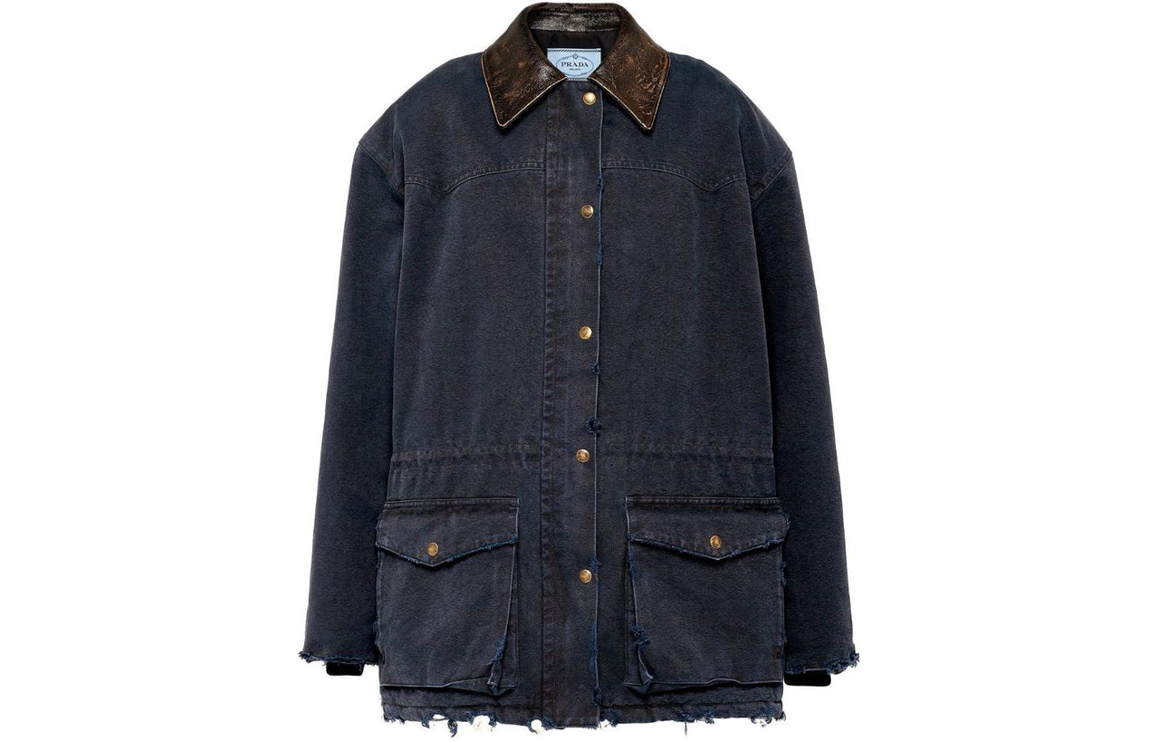 PRADA Distressed Canvas Jacket