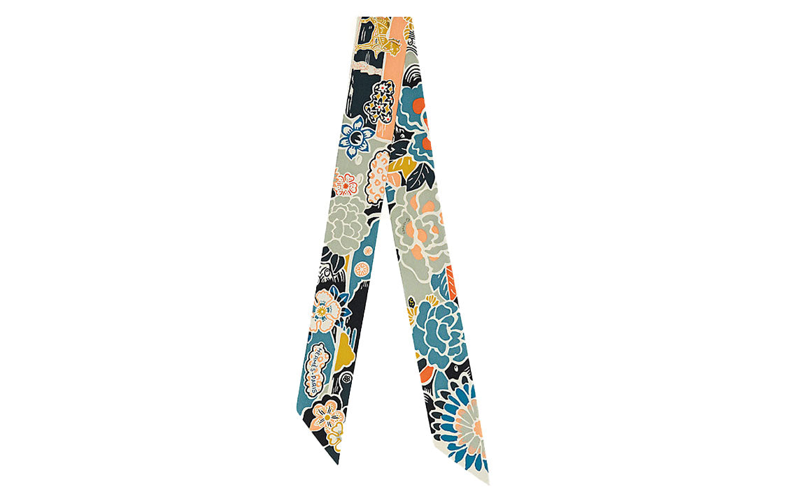 HERMES Silk Scarves Women's Black Green