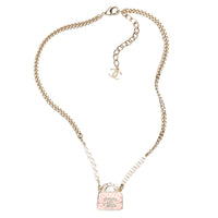 CHANEL Metal, Resin, Faux Diamond, Glass Necklaces Women's Pink