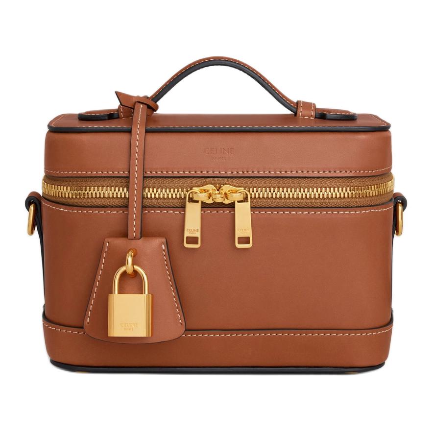 CELINE Calfskin Shoulder Bag, Crossbody Bag, Handbag Women's Brown