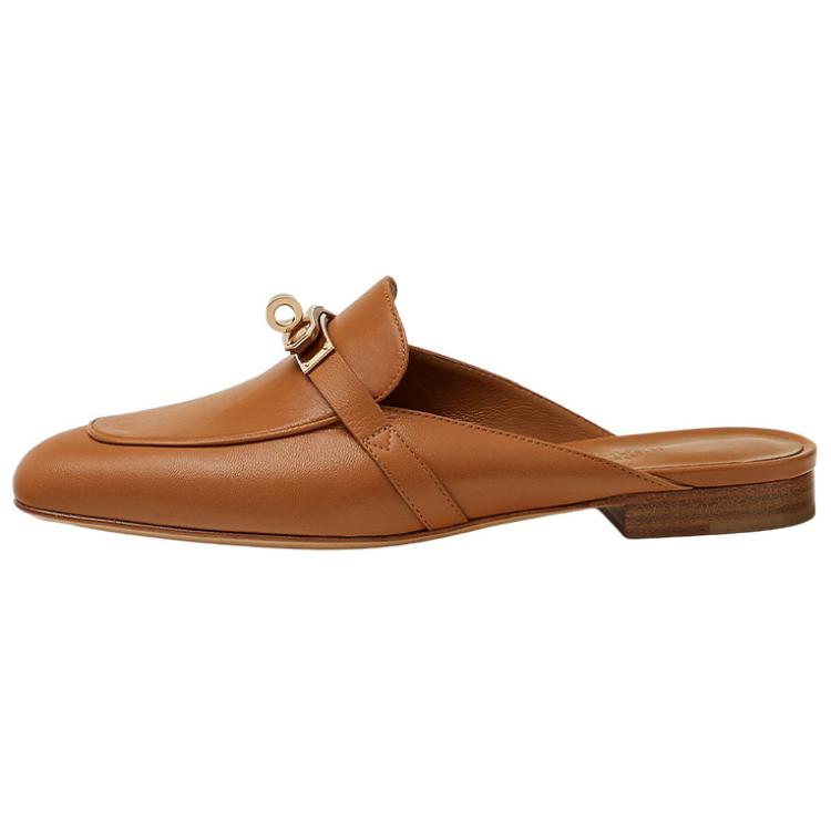 HERMES Casual Single Shoes Women's Brown
