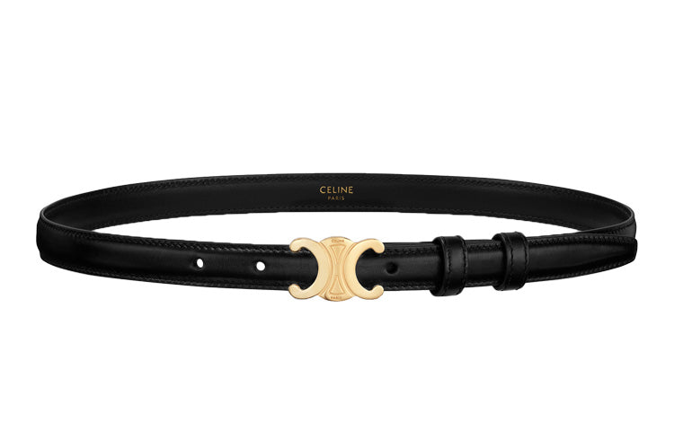 CELINE Small Triomphe Belt In Taurillon Leather