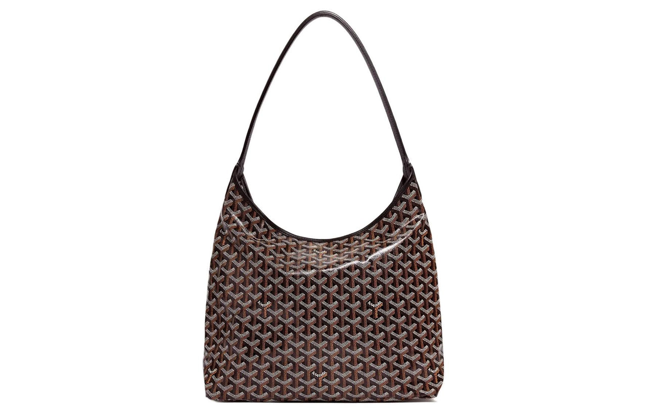 GOYARD Bohème Hobo Canvas With Leather Hobo Bag Shoulder Bag Shoulder Bag Women's Black/Red Small Heart Edition