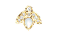 DIOR 18K Gold, Diamond, Mother Of Pearl Earrings Women's Gold