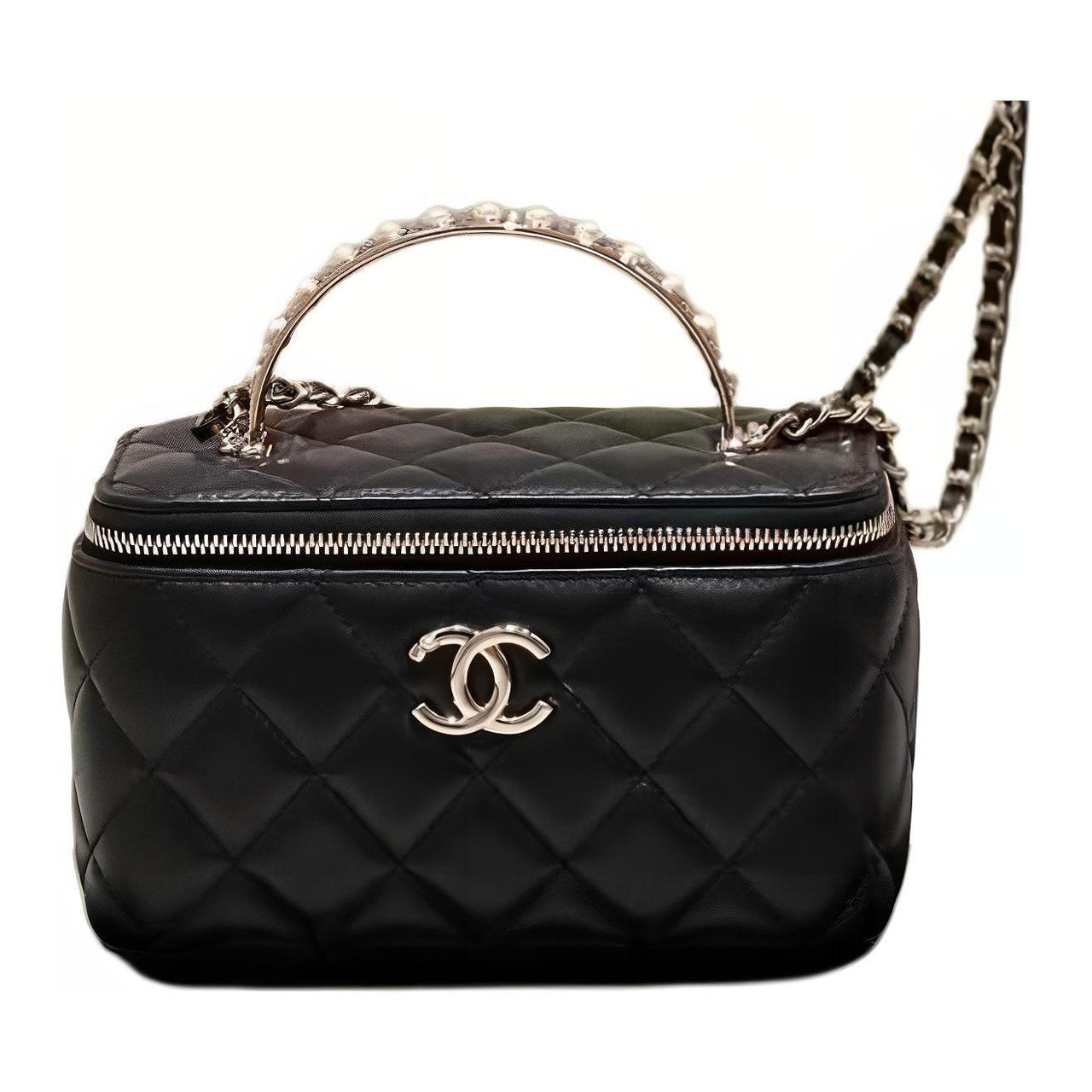CHANEL Sheepskin Shoulder Bag, Crossbody Bag, Handbag Women's Black