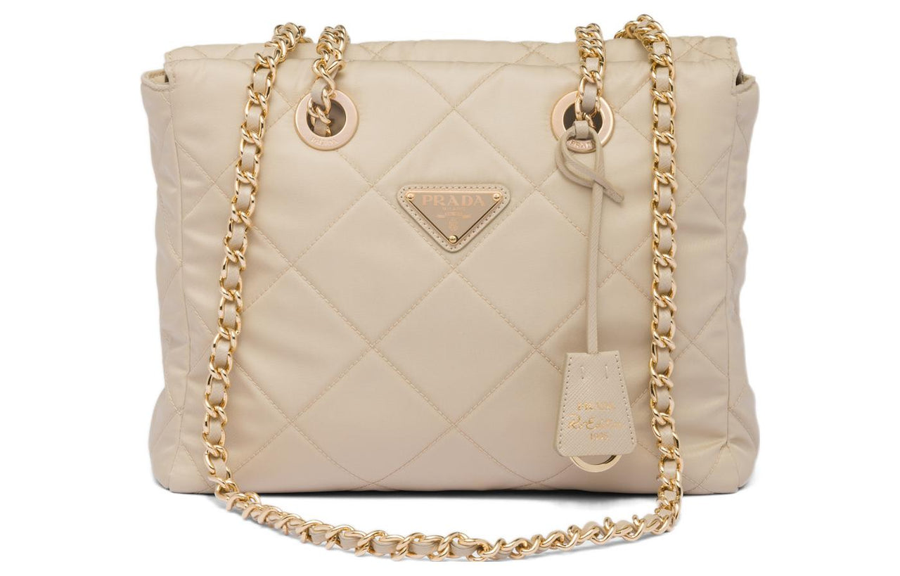 PRADA Fabric Parachute Bag Crossbody Bag Shoulder Bag Women's Desert Yellow