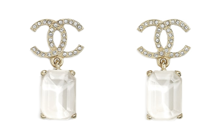 CHANEL Earrings Women's White