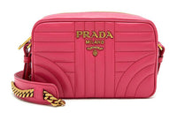 PRADA Diagramme Calfskin Camera Bag Shoulder Bag Crossbody Bag Women's Pink