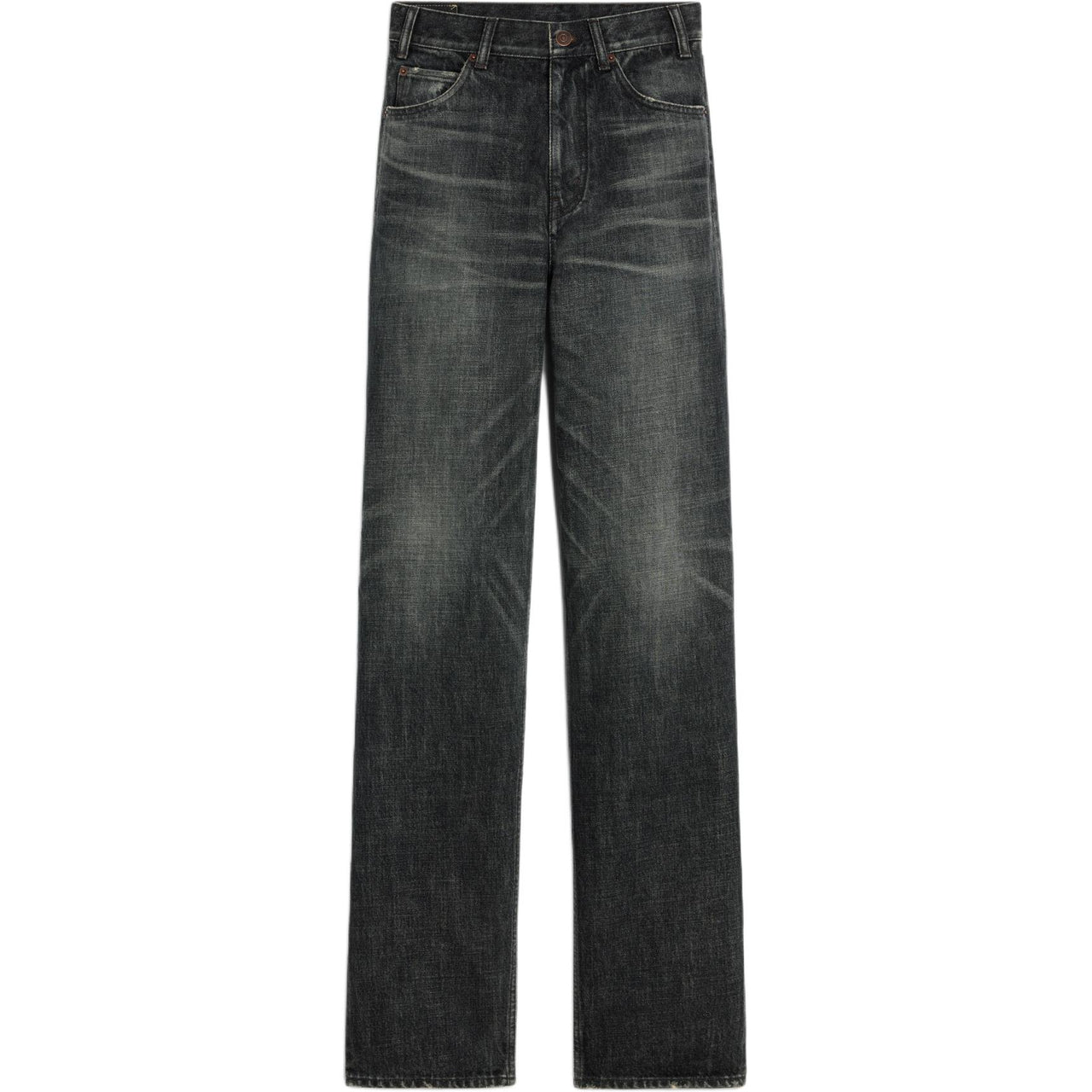 CELINE Kitty Jeans In Black Ice Rinse Wash Denim