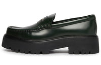 CELINE Chunky Bull Penny Loafers Bottle Green