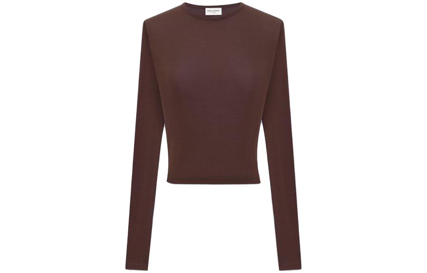 SAINT LAURENT T-Shirts Women's Burgundy