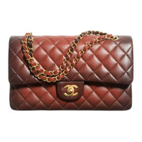 CHANEL Classic Flap CF Gold Metal With Lambskin Shoulder Bag Crossbody Bag Women's Brown