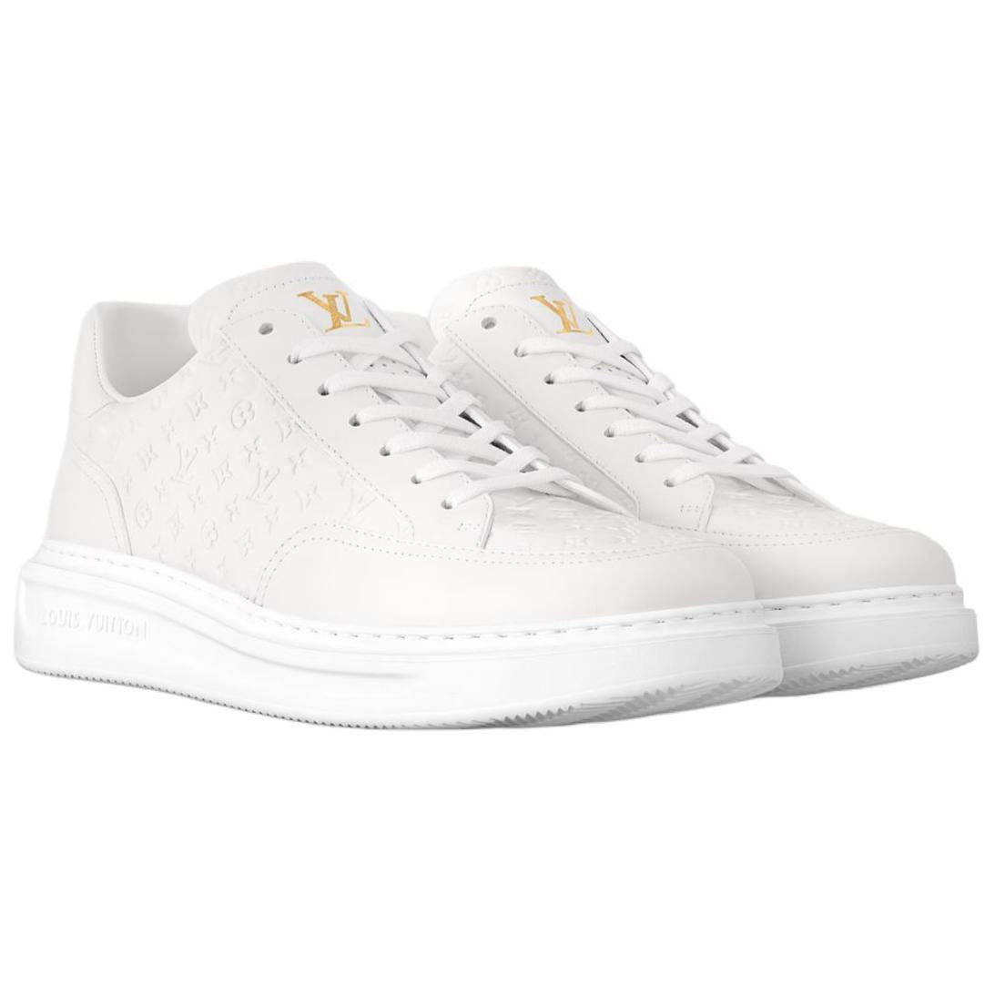LOUIS VUITTON Beverly Hills Low-Top Casual Shoes Men's White